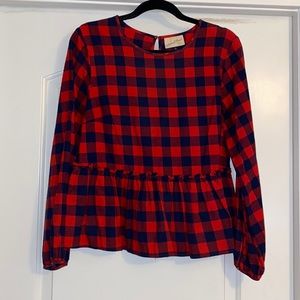 Universal Thread Plaid Peplum Top